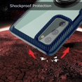 thumbnail image 4 of [4 Items] 2 PCS Case for Samsung Galaxy S20 FE 5G+2 Pack Tempered Glass Screen Protector, Shockproof Protective Rugged Bumper Cover Rotatable & Clear TPU Case for S20 FE, Navy&Clear, 4 of 7