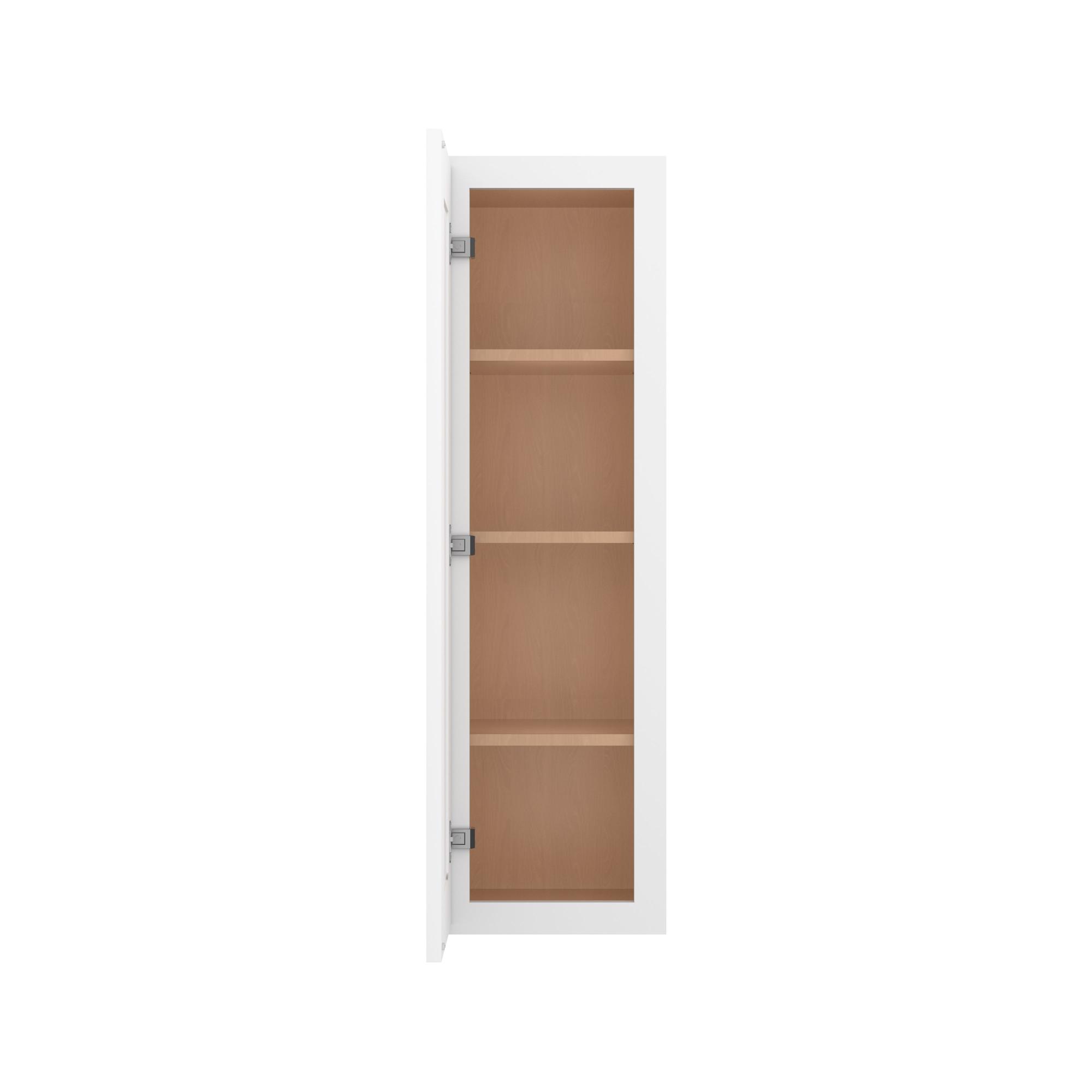 Furinno Shaker 1-Door-3 Shelves Wall Kitchen Cabinet, Ready to Assemble, 12 D x 12 W x 42 H, White