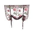thumbnail image 3 of Kitchen Window Valance Curtains Rod Liftable Kitchen Bathroom Window Roman Curtain Floral Sheer Voile Valances Kitchen Window Curtain Rod Curtain Rods for Door Window, 3 of 3
