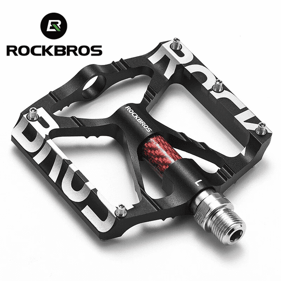 ROCKBROS MTB Pedals 9/16'' Aluminum Alloy Bearing Pedals DU Bicycle Pedals Bike Foot Pegs Cycling Accessories