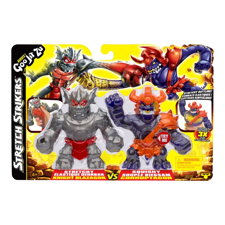 Heroes of Goo Jit Zu Stretch Strikers Stretchy Knight Rockjaw VS