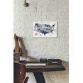thumbnail image 3 of Epic Graffiti 'USA Modern Vintage Blue Grey Red with Words' by Michael Mullan, Canvas Wall Art, 18"x12", 3 of 3