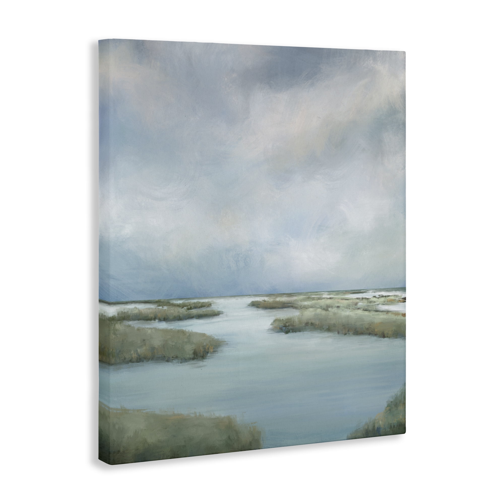Hazy Marsh Land View Canvas Wall Art, design by Leah Noel Art