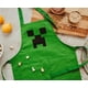 thumbnail image 2 of Delantal de cocina Minecraft Green Creeper Youth, 100% algodón, 2 of 6