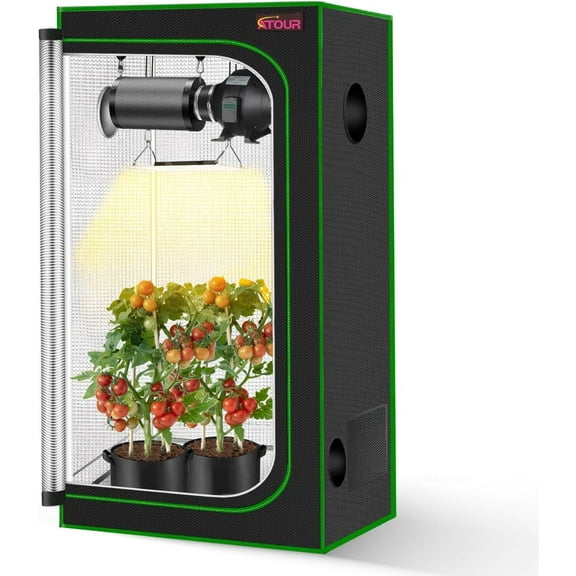 8"X18"X32" Grow Tent, High Reflectivity Mylar Indoor Grow Tent