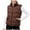 Coffee, variant on Ashirexll Puffer Vest Women, Womens Winter Coats, Solid Color Stand Up Collar Outerwear Zippered Double Pocket Sleeveless Hoodless Parkas