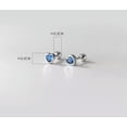 thumbnail image 2 of EOEMY 925 Real Sterling Silver Lightweight Blue Heart Crystal Stud Earrings-Royal Blue, 2 of 6