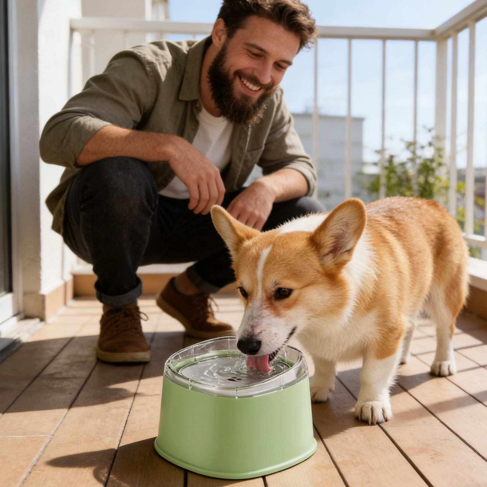 Dog Water Bowl, Slow Feeder Dog Bowl with Floating Design, Anti-Spill Anti-Wet Mouth Pet Bowl, for Small Medium Dogs, Black