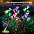 thumbnail image 2 of Luces solares para exteriores WDTPro Garden, paquete de 10 con 40 flores de lirio, 2 of 7