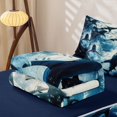 thumbnail image 5 of Erosebridal Cartoon Shark Zipper Twin Comforter Sets with Fitted Sheet and 2 Pillowcases, Coastal Animal Zipper Bedding Set, Navy Reversible, 5 of 7
