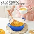 thumbnail image 7 of 6 Quart Enameled Cast Iron Dutch Oven Pot with Lid and Silicone Accessories, Blue, 7 of 7