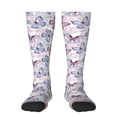 thumbnail image 2 of Picia Women Crew Soft Moisture-wicking Socks Butterflies in Pastel Pattern Design Cotton Socks, One Size fit All, 2 of 9