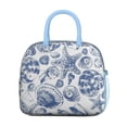 thumbnail image 2 of Lunch Bag Lunch Box for Women Reusable Insulated Lunch Bags,Water-Resistant Sea Shell Starfish Beach Pattern Cooler Lunch Tote Bag, Large Capacity for Work Travel Picnic, 2 of 6