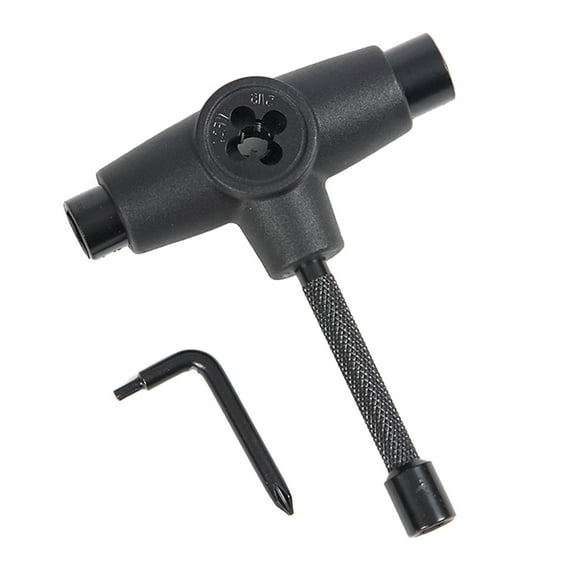 Multifunctional Skateboards T Tool for Longboards, Skates Tool 3Size Socket Wrench for Deck and Bearing Maintenance