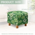 thumbnail image 3 of SCRAWLGOD St. Patrick's Day Shamrock Print Beige Green Square Ottoman Cover, Stretch Square Ottoman Covers Slipcover, Cover for Storage Stool, Footstool Protection for Living Room, 3 of 7