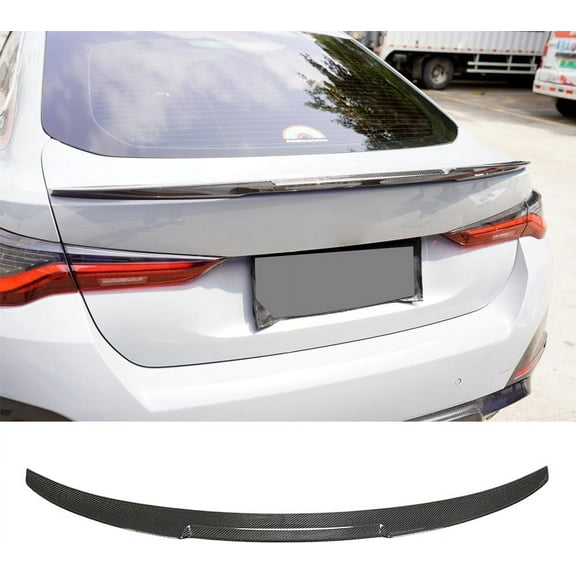 Carbon Fiber Trunk Spoiler Fits Compatible With BMW 4 Series G26 i4 420i 430i 440i 2021 2022 2023 Trunk Spoiler Lip Splitter Body Kit