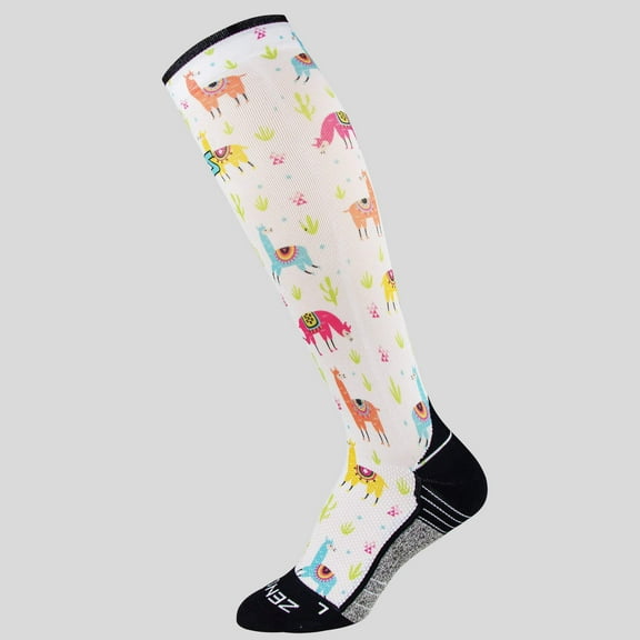 Llamas Compression Socks (Knee-High) S / Multi