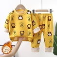 thumbnail image 2 of Hessimy Toddler Boys Girls Spring Summer 2Pcs Long Sleeve Pullover Tops Soft Casual Pants Sweatsuit Set(D,6-12 Months), 2 of 4