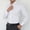 White, variant on Men's Solid Color Long Sleeve Fly Front Placket French Cuff Dress Shirts Formal Business Activities Includes Blue Gemstone Cufflinks