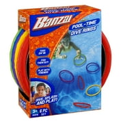 Banzai POOL-TIME Multicolor Dive Rings Pool Game