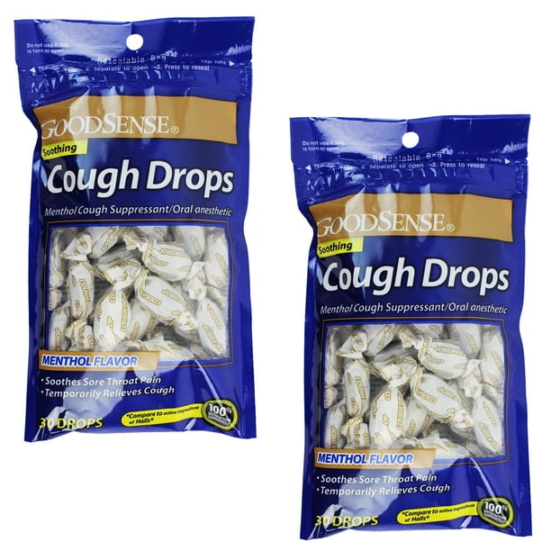 GoodSense Soothing Cough Suppressant Drops Menthol Oral Anesthetic 60