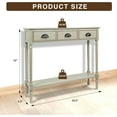 thumbnail image 2 of Urbanest Modern Burlington Console Table with 3 Drawers (Solid Wood, Roast Oyster), 2 of 8