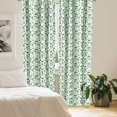 thumbnail image 2 of Ambesonne Southwestern Window Curtains, Fun Desert Cactus, Each 28" W x 63" L, Jade Green Orange and Pink, 2 of 4