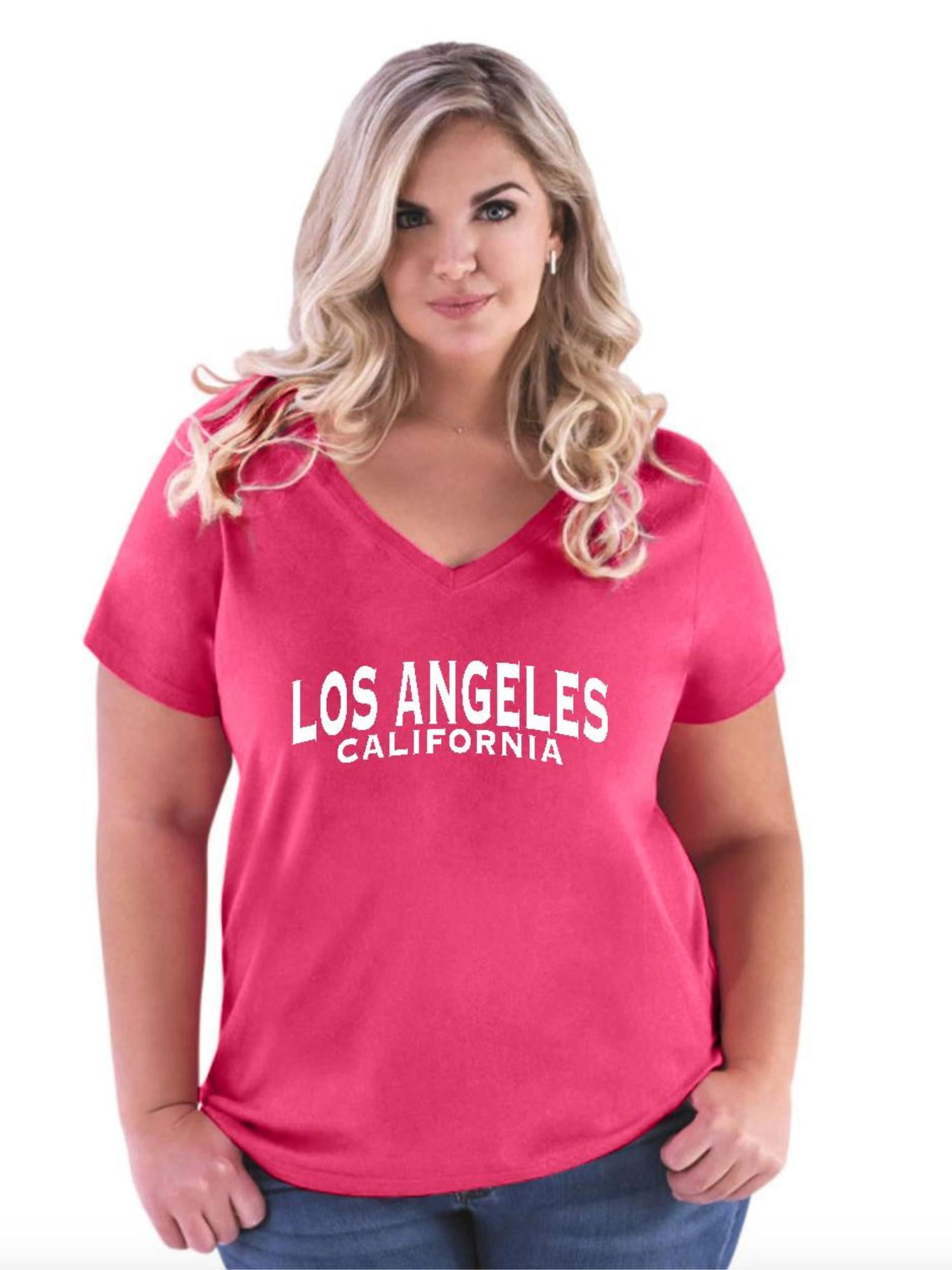 IWPF - Women's Size V-neck T-Shirt, up to Size 28 - Los Angeles - Walmart.com