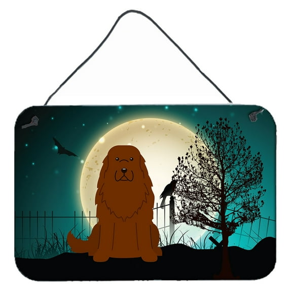 Carolines Treasures BB2240DS812 Halloween Scary Caucasian Shepherd Dog Wall or Door Hanging Prints  8x12 multicolor