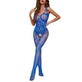 thumbnail image 2 of Bas Résille en Nylon Lingerie Aguichant pour Femmes Bas Intégral Justaucorps à Entrejambe Ouvert Bas Résille Intégral, 2 of 9