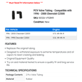 thumbnail image 2 of PCV Valve Tubing - Compatible with 1996 - 2000 Chevy C2500 1997 1998 1999, 2 of 2