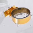 thumbnail image 3 of Soporte para secador de pelo de baño con adhesivo resistente al agua, estante para herramientas de cuidado del cabello, soporte de almacenamiento para secador de pelo montado en la pared, dorado JAMW Sencillez, 3 of 5
