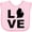 AD-Pink, variant on Inktastic Love Michigan Boys or Girls Baby Bib