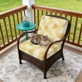 thumbnail image 4 of Outdoor Patio Cushion Covers 4 Pack Lemon Yellow Leaf Patio Chair Cushion Covers with Ties and Zipper Waterproof Outdoor Seat Cushion Covers for Patio Furniture 20"x18", 4 of 9