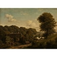 thumbnail image 3 of August Wilhelm Boesen 18x14 Black Modern Framed Museum Art Print Titled - Danish Landscape (1827-1844), 3 of 5