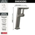 thumbnail image 2 of Delta 799-KS-PR-DST Pivotal 1.2 GPM Single Hole Vessel Bathroom Faucet - Lumicoat Black, 2 of 7