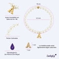 thumbnail image 4 of Pulseras Mujer de Perlas con Iniciales Oro 18k LuckyLy, Modelo Galia blanco UNITALLA, 4 of 6
