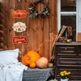 thumbnail image 2 of Thanksgiving Wooden Pumpkin Turkey Hanging Sign, 2 of 5