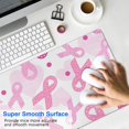 thumbnail image 4 of Long Mouse Pads for Desk,Pink Breast Cancer Desk Mats on Top Of Desks, Desk Mouse Pad Extra Large with 3mm Non-Slip Base and Stitched Edge for Gaming,Office,Work,Home 31.5x15.7in, 4 of 5
