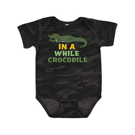 

Inktastic In a While Crocodile with Cool Green Crock in Sunglasses Gift Baby Boy or Baby Girl Bodysuit