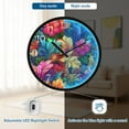 thumbnail image 5 of Voice Activated Clock with Glow Light 12 Inch Large Silent Wall Clock Battery Operated for Home Decor Colorful Swirls and Flowers, 5 of 8
