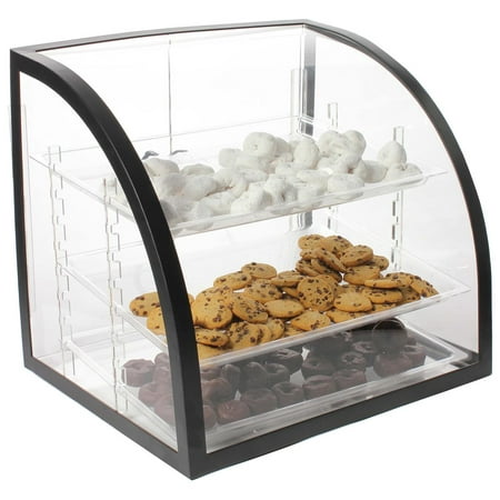 Countertop Bakery Display Case Clear Acrylic With Black Metal