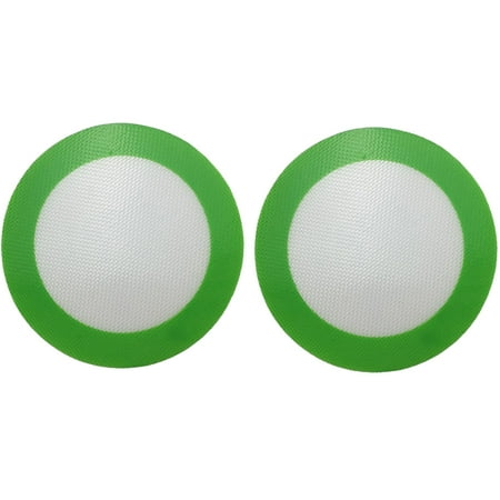 

2 Pcs Silicone Baking Mat Round Heat Resistant Barbecue Mat Non-stick Baking Sheet Liner (20CM Green)