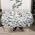 thumbnail image 5 of Oval Tablecloth -60x84 Inch,Retro Mid-Century Modern Tablecloth Simple Geometric Table Cover Understated Decoration, Black and White Tablecloth Suitable for Home, Kitchen, 5 of 6