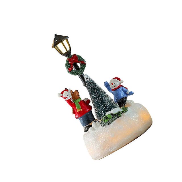 Light up LED Street Lamp Christmas Ornament Illuminated LED Christmas Desk Lamp