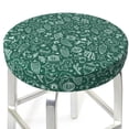 thumbnail image 3 of KLL Green Christmas Round Bar Chair Cushion Cover ,Bar Stool Protector with Elastic, Soft Washable, 3 of 6