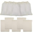 thumbnail image 1 of 10 Pieces Muslin Spice Bag Empty Muslin Spice Reusable Drawstring Tea Herb Pouch Kitchen Holder Household Heats Resistant Organizer 8x10cm, 1 of 9
