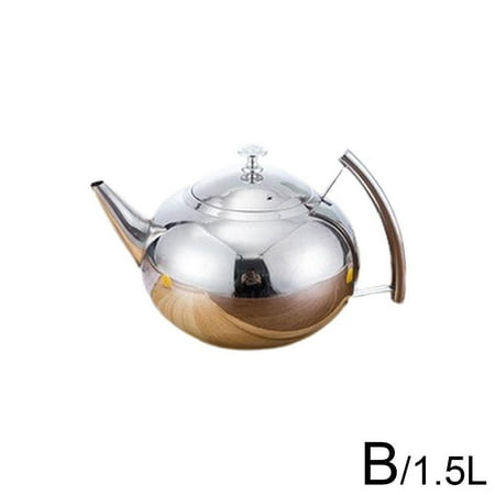 

Stainless Steel Teapot WITH/ Strainer Filter Coffee Tea Pot Large Water Kettle|
