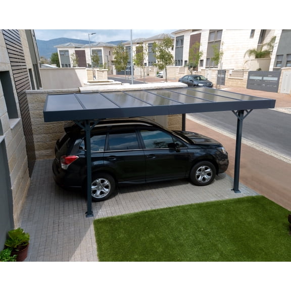 Palram - Canopia Palma 5000 16' x10' x7' Carport Gray/Gray