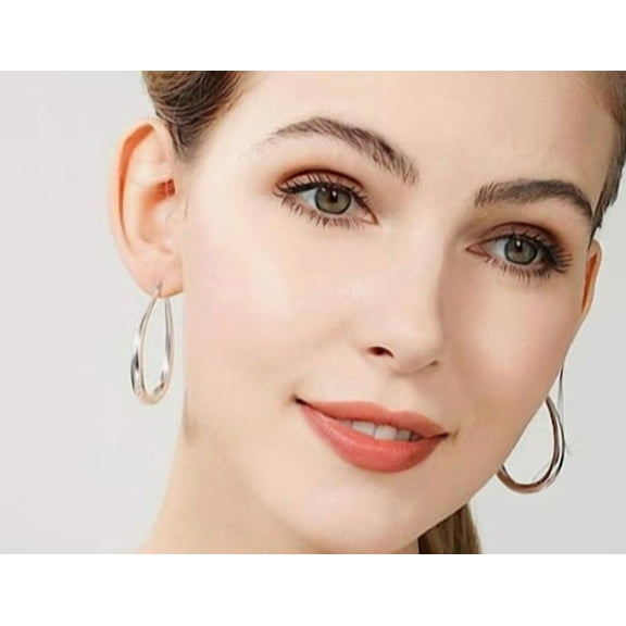 Tear Drop Hypoallergenic Hoop Latch Earrings